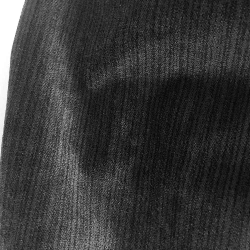 Upholstery weight fabric. Gray velvet. 3 yds